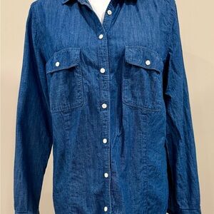 Womens Blue Denim Shirt